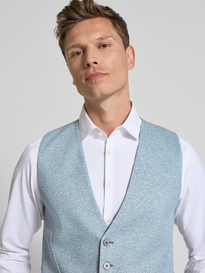 Zuitable Kamizelka garniturowa z dekoltem w serek model ‘WESLEY’ Morski 3