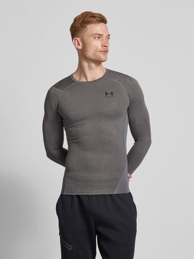 Under Armour Shirt met lange mouwen en labelprint Lichtgrijs - 4