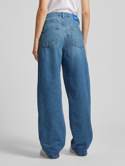 Hugo Blue Loose fit jeans met labeldetails, model 'Leni' Jeansblauw - 5