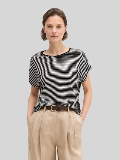 Marc O'Polo męski t-shirt o kroju regular fit z czystej bawełny Czarny 4