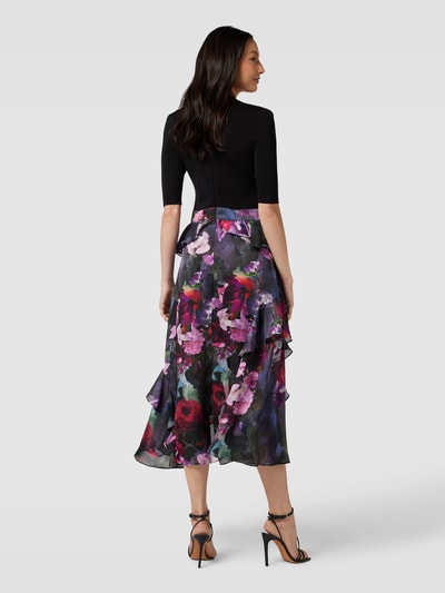 Ted Baker Midikleid in Two-Tone-Machart Modell 'ROWANA' Black 5