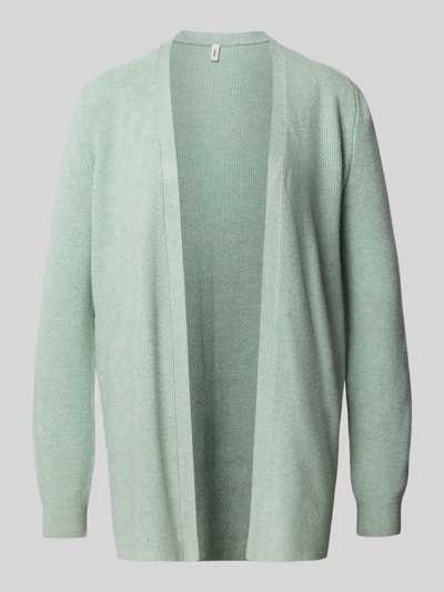Produktfoto, hellgrüne Regular Fit Strickjacke aus Viskose-Mix Modell 'MARY' von ONLY, Damen Strickjacke von ONLY, glatte Struktur