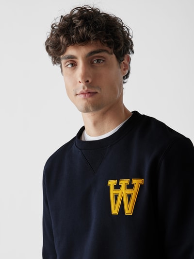 WOOD WOOD Sweatshirt mit Logo-Motiv Dunkelblau 3