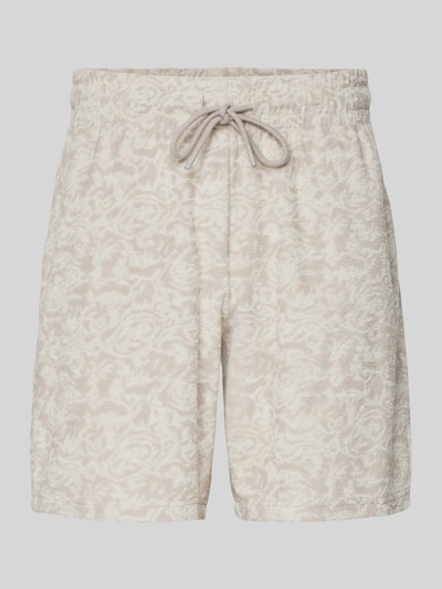 Produktfoto, Relaxed Fit Sweatshorts mit Baumwoll-Anteil Modell 'CLEMENT' von Only & Sons, Optik:Allover-Muster, Frottee, elastisch, Tunnelzug, seitliche Eingrifftaschen