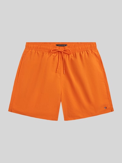 Tommy Hilfiger Regular Fit Badehose mit Logo Stitching Orange 2