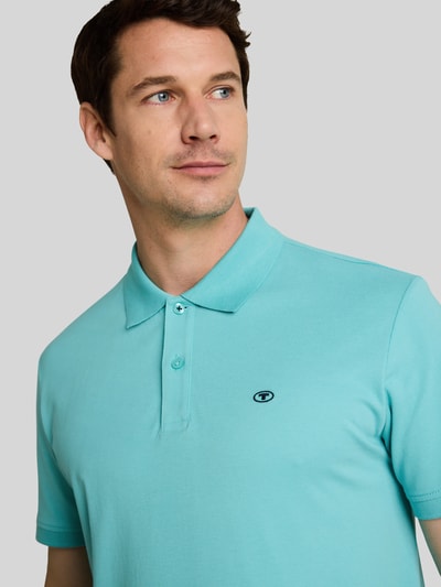 Tom Tailor Regular Fit Poloshirt aus reiner Baumwolle mit Logo-Stitching Petrol 3