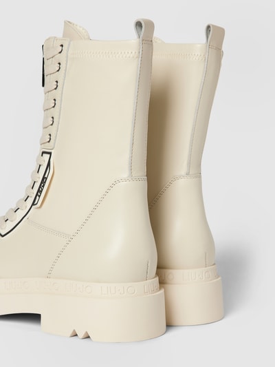 Liu Jo Veterboots met ritssluiting, model 'Love' Offwhite - 3