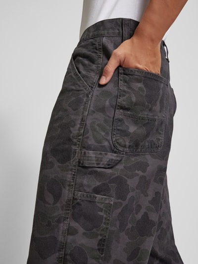 Carhartt Work In Progress Regular fit broek met steekzakken opzij, model 'DUCK' Antraciet - 3