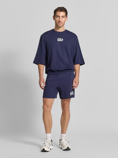 GAP T-Shirt mit Rundhalsausschnitt und Logo-Print Marine 1