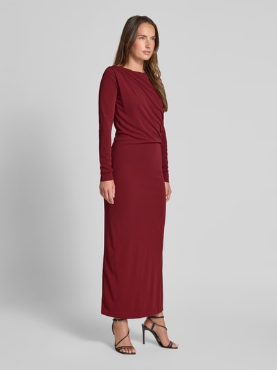 GUIDO MARIA KRETSCHMER WOMAN Slim Fit Maxikleid mit Falten-Detail Modell 'Helen' Bordeaux 1