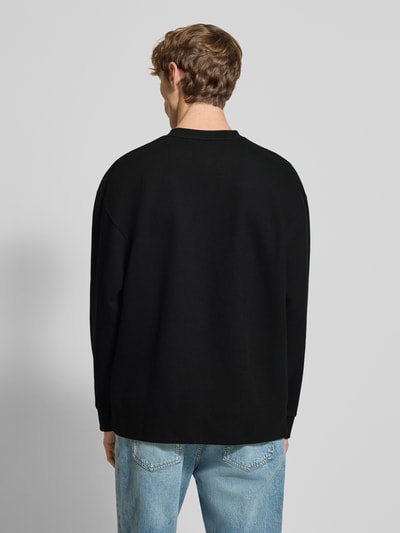 Hugo Blue Regular Fit Sweatshirt aus Baumwoll-Mix Modell 'NUWOLO' Black 5