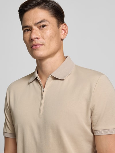 SELECTED HOMME Regular Fit Poloshirt aus Baumwoll-Mix Modell 'FAVE' Beige 3