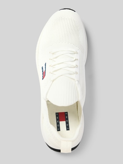 Tommy Jeans Low Top Sneaker aus Strick Weiss 3