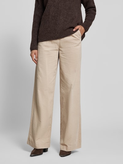 Marc O'Polo Spodnie sztruksowe z szeroką nogawką z czystej bawełny Złamany biały 4