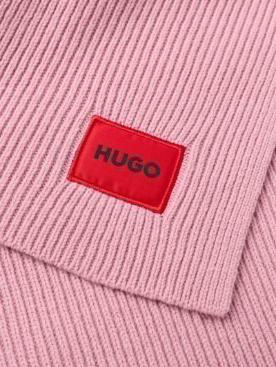 HUGO Szal z mieszanki żywej wełny model ‘SAFFA’ Fiołkoworóżowy 2