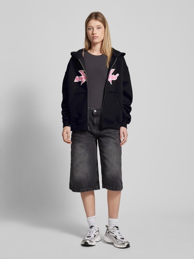 Low Lights Studios Sweatjacke mit Label-Print Modell 'SUPERSTAR' Black 1