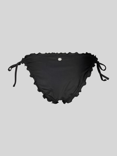 HUGO Bikini-Hose mit Wellensaum und Schnürung Black 3