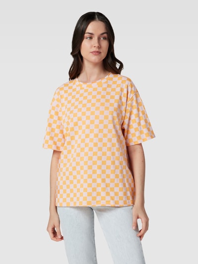 Jake*s Casual T-Shirt mit Allover-Muster Apricot 4