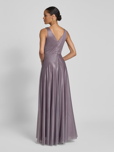 TROYDEN COLLECTION Abendkleid in Wickel-Optik Flieder Melange 5