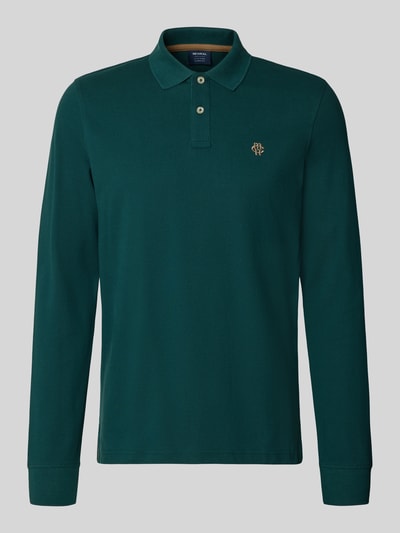Produktfoto, Regular Fit Poloshirt aus reiner Baumwolle von MCNEAL in Dunkelgrün mit Polokragen, Knopfleiste und Label-Stitching, Herrenmode