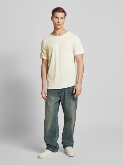 Redefined Rebel T-shirt met ronde hals, model 'KAS' Offwhite - 1