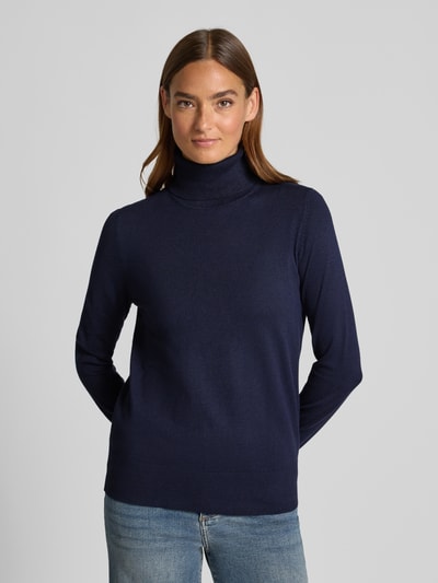 s.Oliver RED LABEL Regular Fit Rollkragenpullover aus Viskose-Mix Marine 4