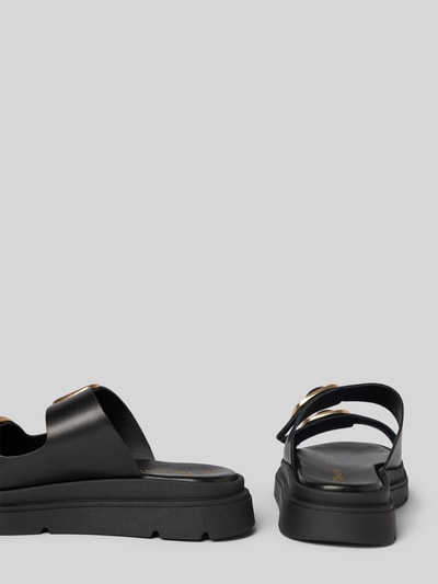 Tamaris Slippers van leer met doornsluiting Zwart - 2