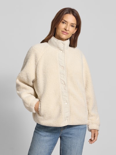 Jake*s Casual Bluza rozpinana ze sztucznym kożuszkiem Écru 4