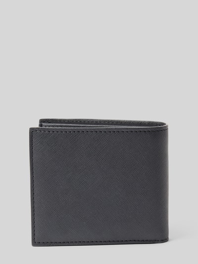 BOSS Portfel ze skóry bydlęcej model ‘ZAIR_4CC_COIN N’ Czarny 2