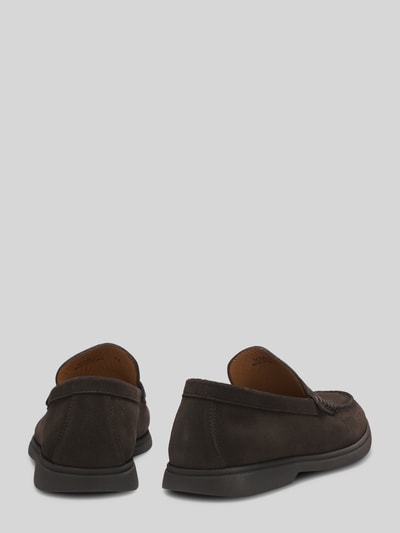 BOSS Loafer aus Rindvelours Dunkelbraun 3