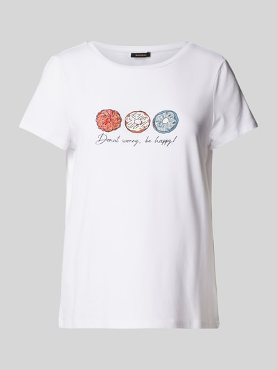 More & More T-Shirt mit Motiv-Print Weiss 2