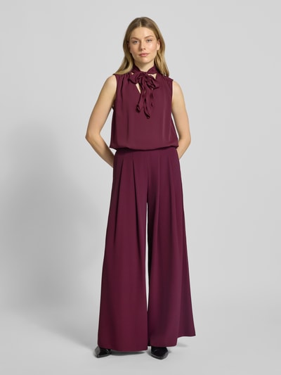 Rinascimento Wide leg broek met plooien Bordeaux - 1