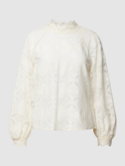 Mango Blusenshirt mit Viskose-Anteil Modell 'SUIT' Offwhite 2