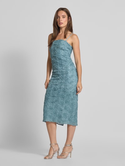 Zero Sukienka midi z ozdobnym obszyciem Błękitny 1