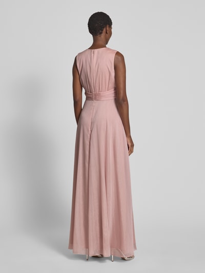 Christian Berg Cocktail Abendkleid in Wickel-Optik Hellrosa Melange 5