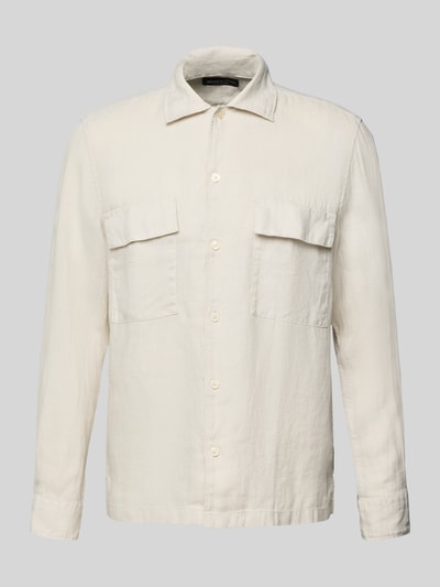 Marc O'Polo Regular Fit Leinenhemd mit Pattentaschen Beige 2