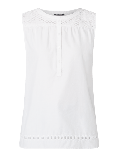 Marc O'Polo Blousetop met broderie  Wit - 2