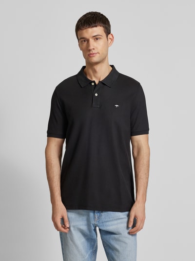 Fynch-Hatton Regular Fit Poloshirt mit Label-Stitching Black 4