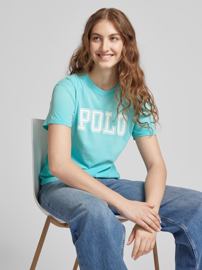 Polo Ralph Lauren T-Shirt mit Label-Print Hellgruen 3