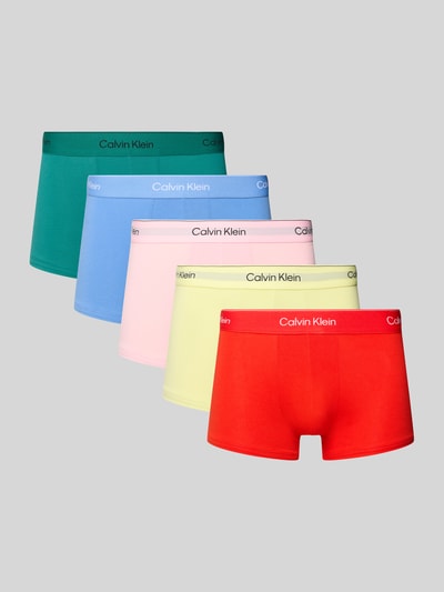 Calvin Klein Underwear Trunks mit elastischem Logo-Bund im 5er-Pack Rot 1