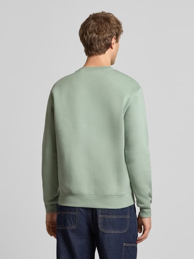 Alpha Industries Sweatshirt met logo en ronde hals Lindegroen - 5