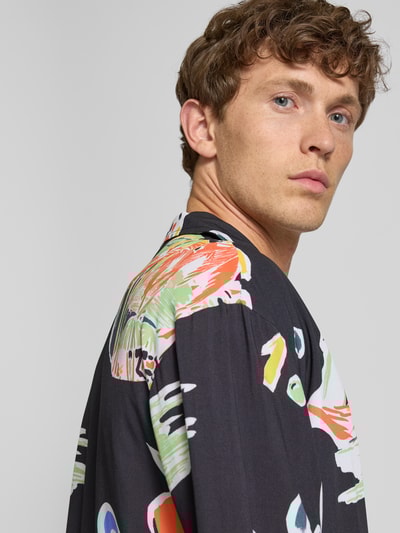 HUGO Relaxed fit vrijetijdsoverhemd met 1/2-mouwen Zwart - 3