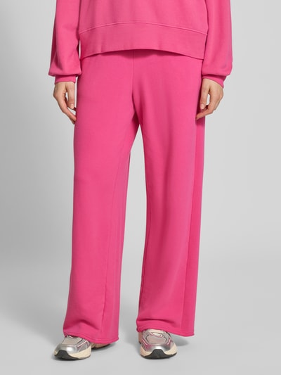 American Vintage Sweatbroek met elastische band Felroze - 4