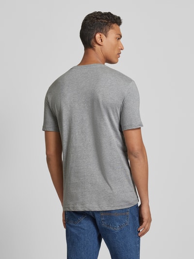 Gant T-Shirt mit Label-Print Mittelgrau Melange 5