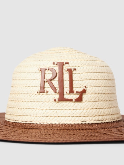 Lauren Ralph Lauren Strohoed met logo-applicatie Beige - 2