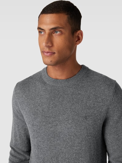 Marc O'Polo Gebreide pullover met ronde hals Antraciet - 3