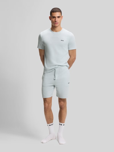 BOSS regular fit T-shirt van katoenmix Lichtblauw - 1
