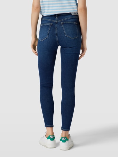 Calvin Klein Jeans High rise skinny fit jeans met labeldetail Donkerblauw - 5