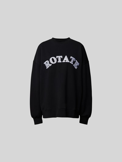 ROTATE Oversized Sweatshirt mit Label-Stitching Black 2