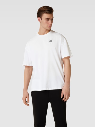 PUMA PERFORMANCE Oversized T-Shirt mit Label-Print Modell 'CLASSICS' Weiss 4